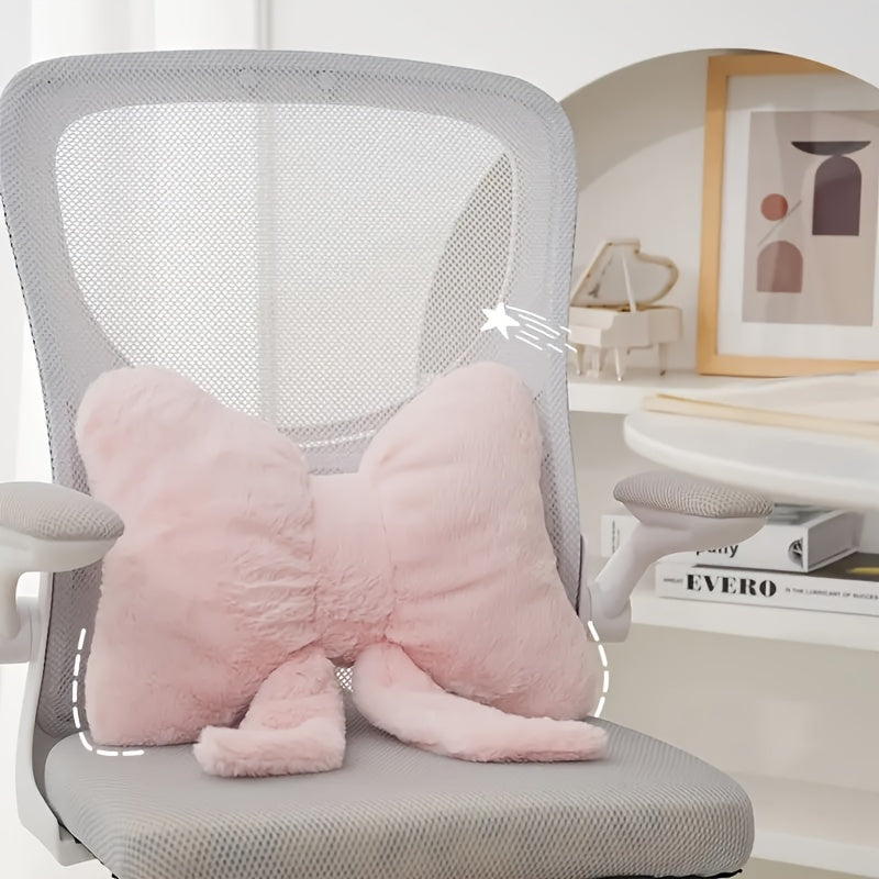 Cute Bow Pillow - Soft and Hand Washable, Pink Tones, Perfect for Bedroom and Sofa Decoration, Ideal Gift | Room Decor | Holiday Cushion for Halloween, Easter, Christmas, Sofa Pillow, Office Chair Cushion, Soft and Comfortable Lumbar Support, Decorat