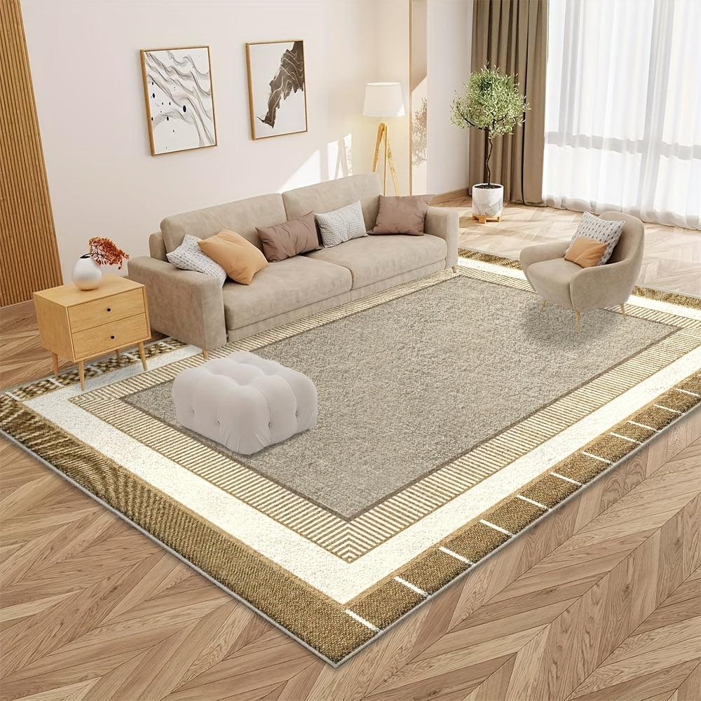 Velvet Living Room Carpet - Floral Washable Modern Carpet Modern Minimalist Floor Soft Fluffy Easy to Care for Choose Exquisite Soft Carpet to Start a Warm