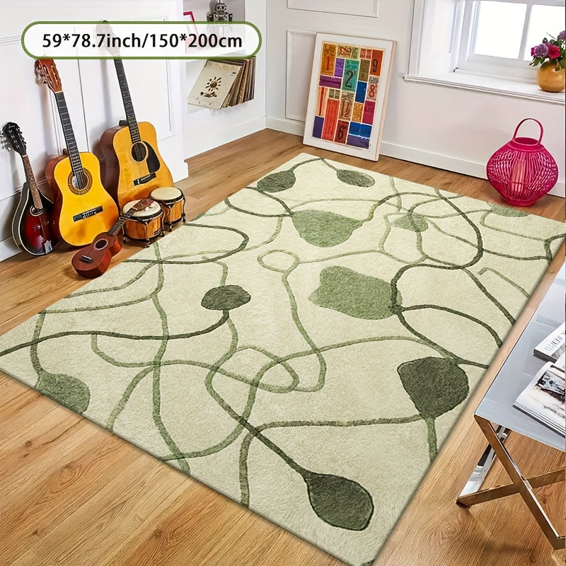 One Piece of a Large Greek Key Area Rug Suitable for Living Rooms, Featuring a Soft Carpet with a Modern Abstract Design That Is, Making It Ideal for Families. Perfect for Enhancing The Decor of Living Rooms, Bedrooms, And Dining Areas.