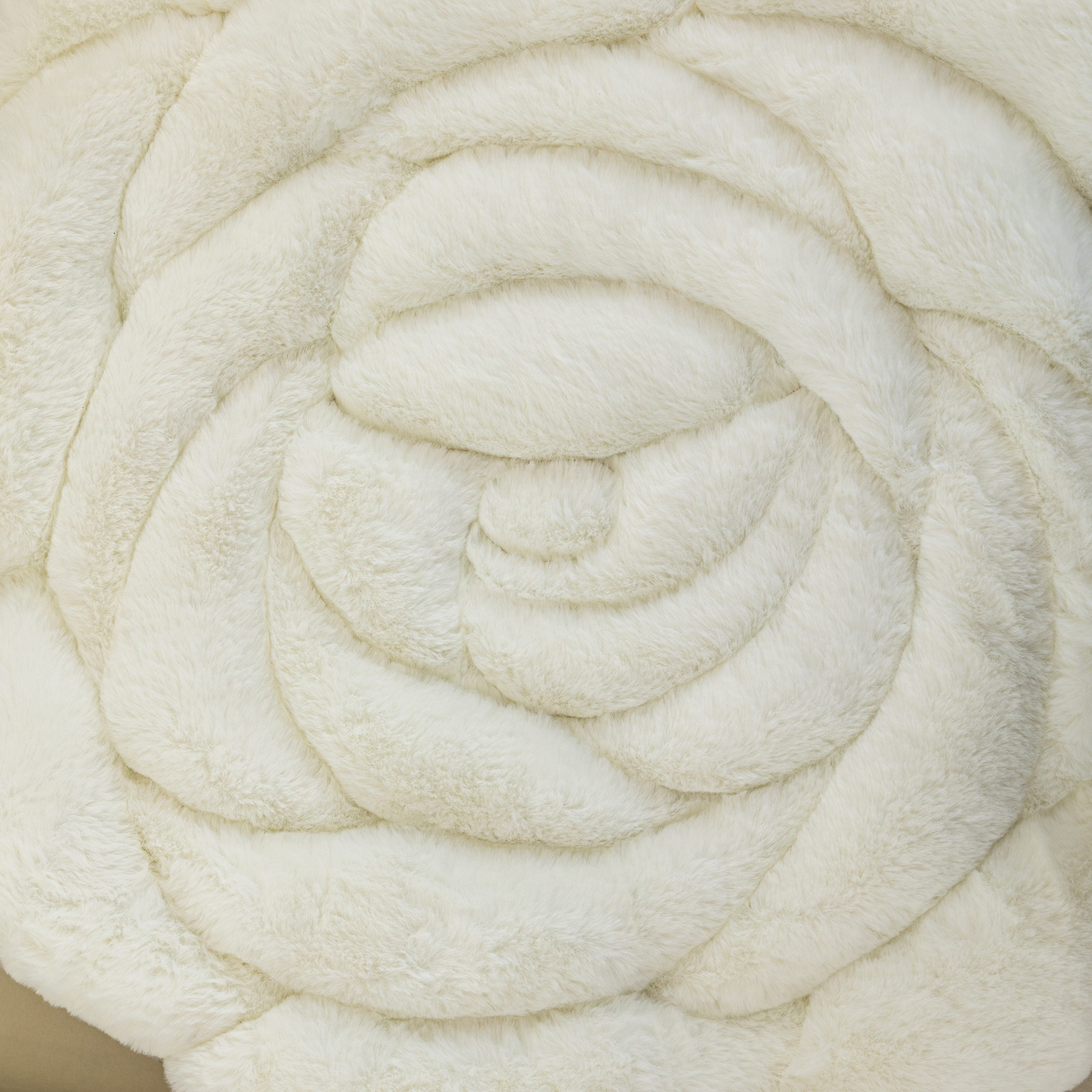 1pc Flower Plush Ins Style Thickened Cushion Bay Window Cushion Sofa Cushion