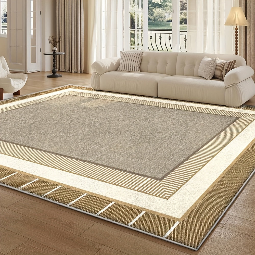 Velvet Living Room Carpet - Floral Washable Modern Carpet Modern Minimalist Floor Soft Fluffy Easy to Care for Choose Exquisite Soft Carpet to Start a Warm