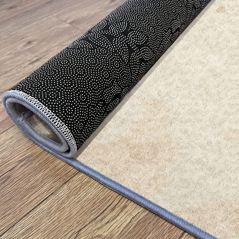 1pc, Abstract Greek Key Design Area Rug - Plush Soft Carpet, Rug for Living Room, Rectangular Floor Mat, Contemporary Home Decoration for Bedroom, Office, Entrance - Washable in Machine, Safe for Pets And Children