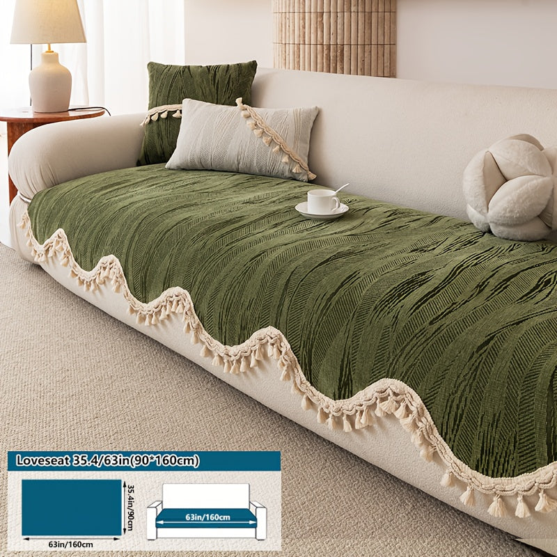 A Modern Solid Color Snow Velvet Ball Cushion - Ultra-Soft, Machine Washable, Non-Slip And Comfortable Sofa Seat Cushion for 1 to 4 People, Made of Polyester Blend, 8.82-10.58 oz Per Square Meter, Sofa Decoration, New Arrival