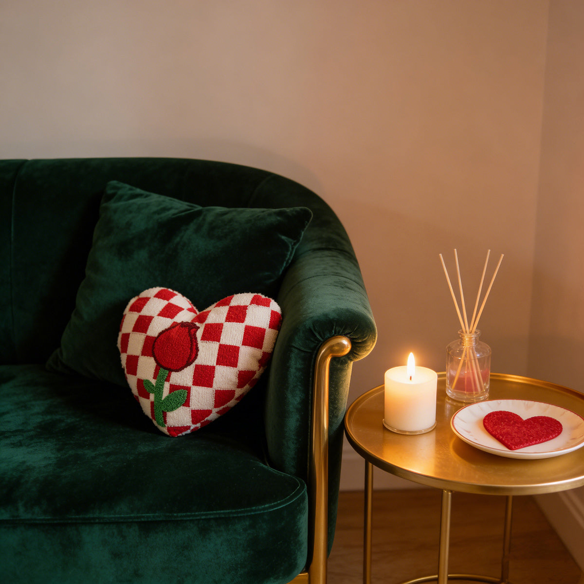 Heart Shaped Throw Pillow | Soft Valentines Decorative Stuffed Throw Cushion for Home Holiday Party Decor, Red Polyester, Contemporary Style, Zipper Closure, Multipurpose Use