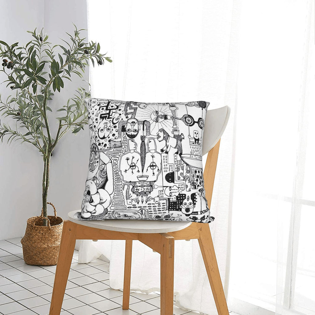 Glassesman Decorative Throw Pillow Covers Set for Sofa Bed or Chair - Double Sided Print - Instantly Add Texture and Style to Your Living Space