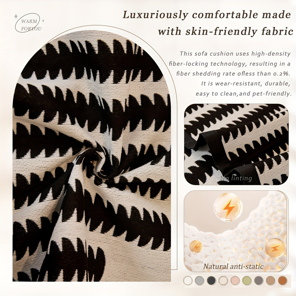 Diechuan 5pcs Bohemian Style Sofa Cushion, 1 Sofa Seat Cushion\u002F2 Backrest Cushions\u002F2 Armrest Cushions, Universal Sofa Cover for All Seasons, Pet Friendly, Furniture Protection, Suitable for All Sofas, Machine Washable, Living Room, Bedroom