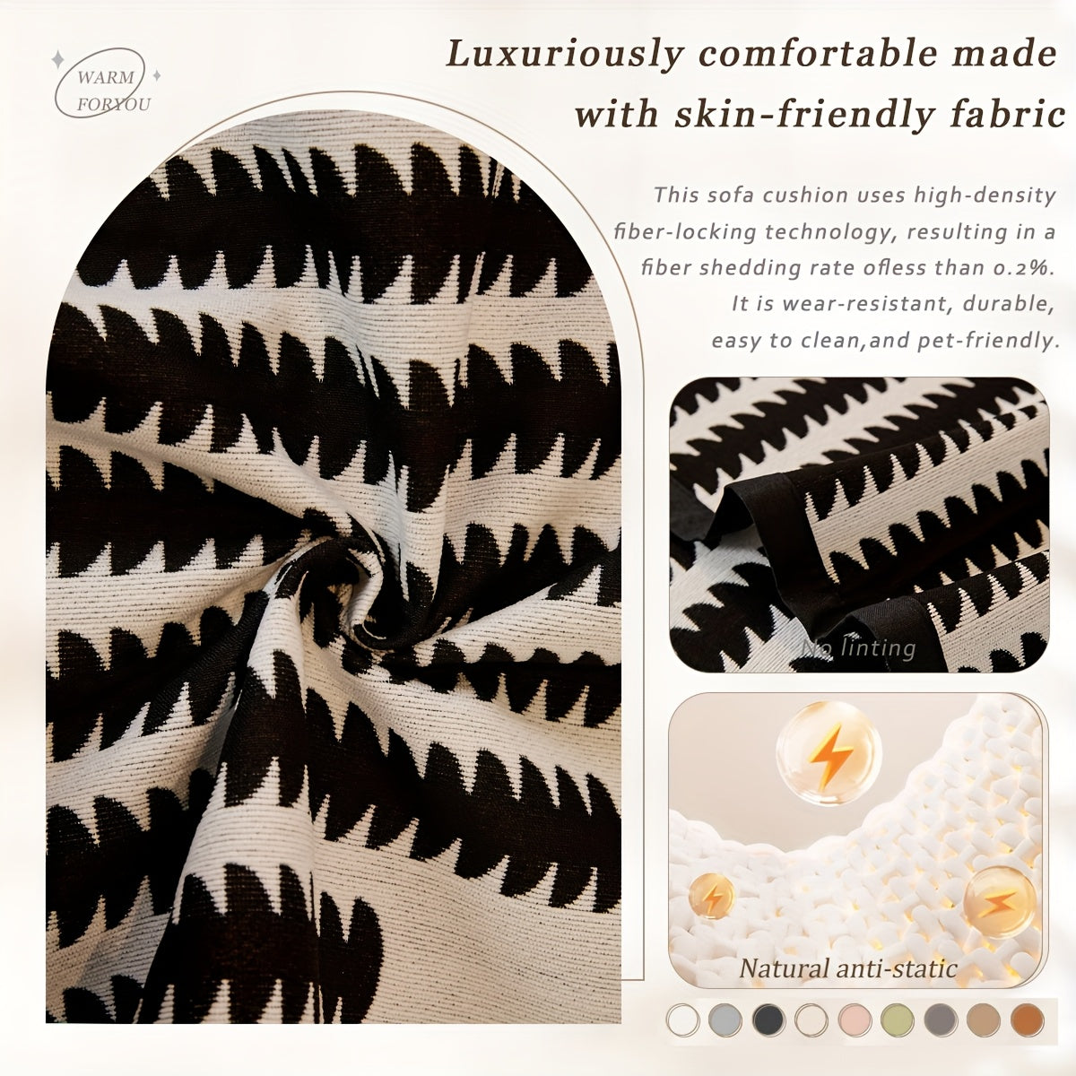 Diechuan 5pcs Bohemian Style Sofa Cushion, 1 Sofa Seat Cushion\u002F2 Backrest Cushions\u002F2 Armrest Cushions, Universal Sofa Cover for All Seasons, Pet Friendly, Furniture Protection, Suitable for All Sofas, Machine Washable, Living Room, Bedroom