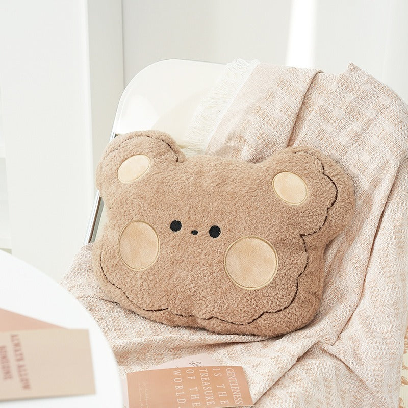 Plush 3D Bunny Throw Pillow - Cute Lumbar Cushion with Soft Polypropylene Filling, Multicolor Kinds for Sofa Bed Chair, Contemporary Decor & Cozy Living Room\u002FOffice Accent, Year-Round Use (Hand Wash Only) -