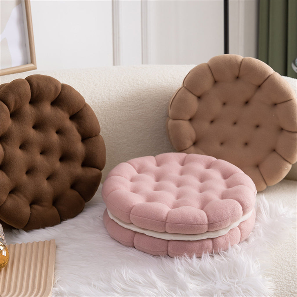 Sandwich Cookie Pillow | Creative and Cute Plush Sofa Cushion, Throw Pillow, Hip Pad, Floor Pad | Non- Fabric, Hand Wash Only, Brand: NEULRY