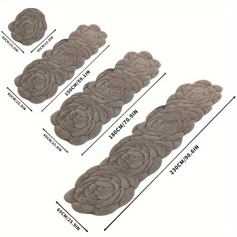 1pc Flower Plush Ins Style Thickened Cushion Bay Window Cushion Sofa Cushion