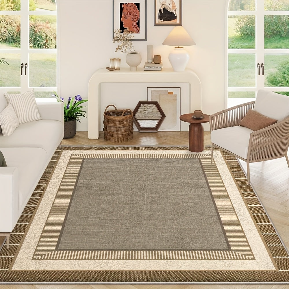Velvet Living Room Carpet - Floral Washable Modern Carpet Modern Minimalist Floor Soft Fluffy Easy to Care for Choose Exquisite Soft Carpet to Start a Warm