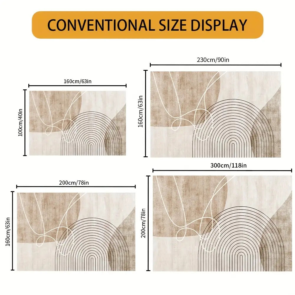 Vintage Carpet Suitable for Living Room & Bedroom - Soft Rug with Adhesive Pile, Machine-Washable, Jumbo Sizes for Floors & Area Coverage