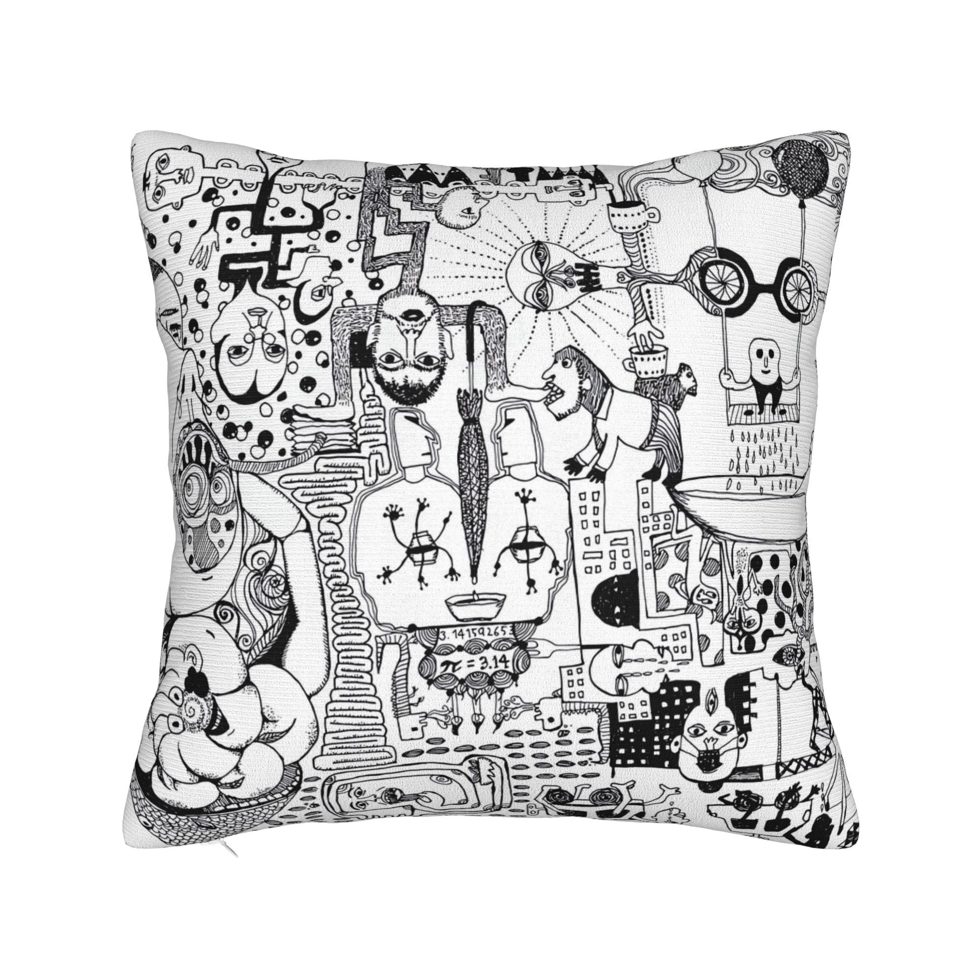 Glassesman Decorative Throw Pillow Covers Set for Sofa Bed or Chair - Double Sided Print - Instantly Add Texture and Style to Your Living Space