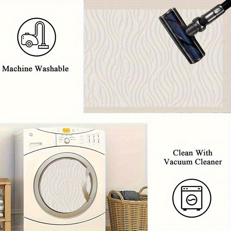 A Wave-Patterned Carpet, Featuring Local Characteristics, Lightweight, Easy to Wash And Clean, Perfect As a Holiday Gift, Suitable for Decorating Living Rooms, Bedrooms, Dining Rooms, Offices, Balconies, And Other Spaces