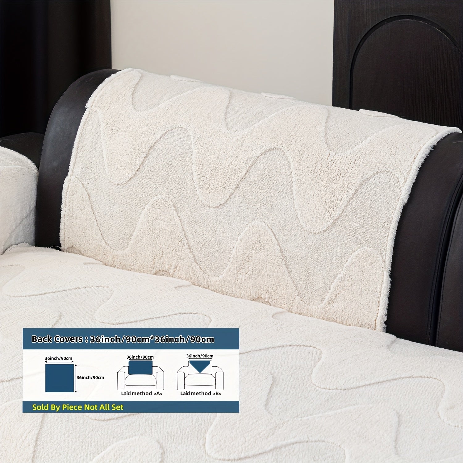 New Autumn And Winter Product: a Thick Cream-Colored Sofa Cushion with a Non-Slip Design, Creating a Luxurious Feel Suitable for Living Room Sofas