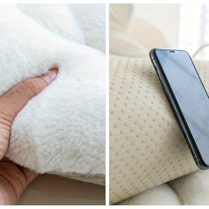 1pc Flower Plush Ins Style Thickened Cushion Bay Window Cushion Sofa Cushion