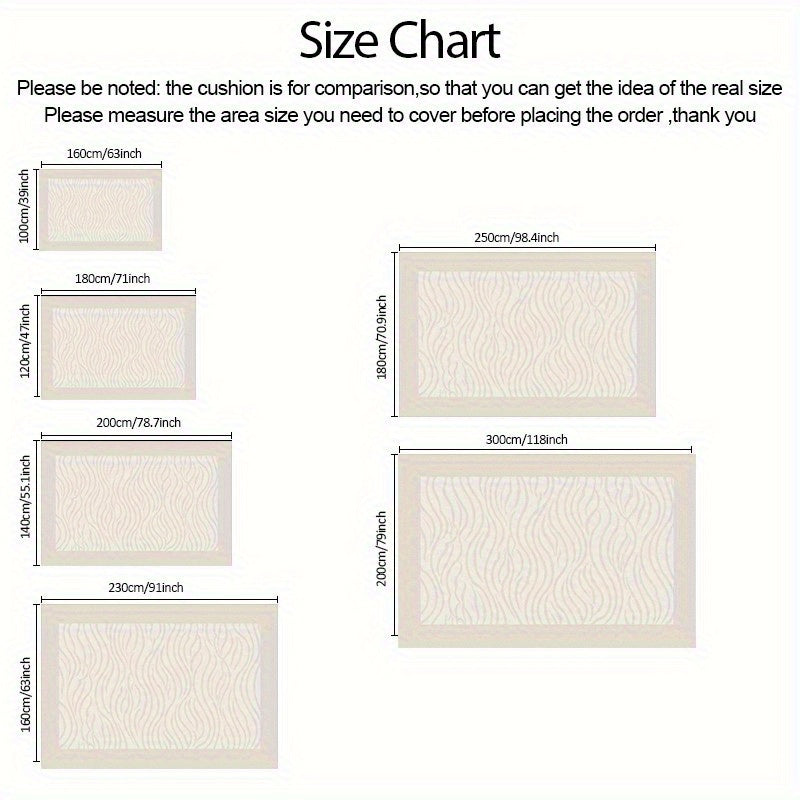 A Wave-Patterned Carpet, Featuring Local Characteristics, Lightweight, Easy to Wash And Clean, Perfect As a Holiday Gift, Suitable for Decorating Living Rooms, Bedrooms, Dining Rooms, Offices, Balconies, And Other Spaces