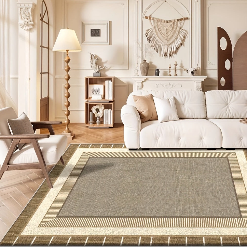 Velvet Living Room Carpet - Floral Washable Modern Carpet Modern Minimalist Floor Soft Fluffy Easy to Care for Choose Exquisite Soft Carpet to Start a Warm