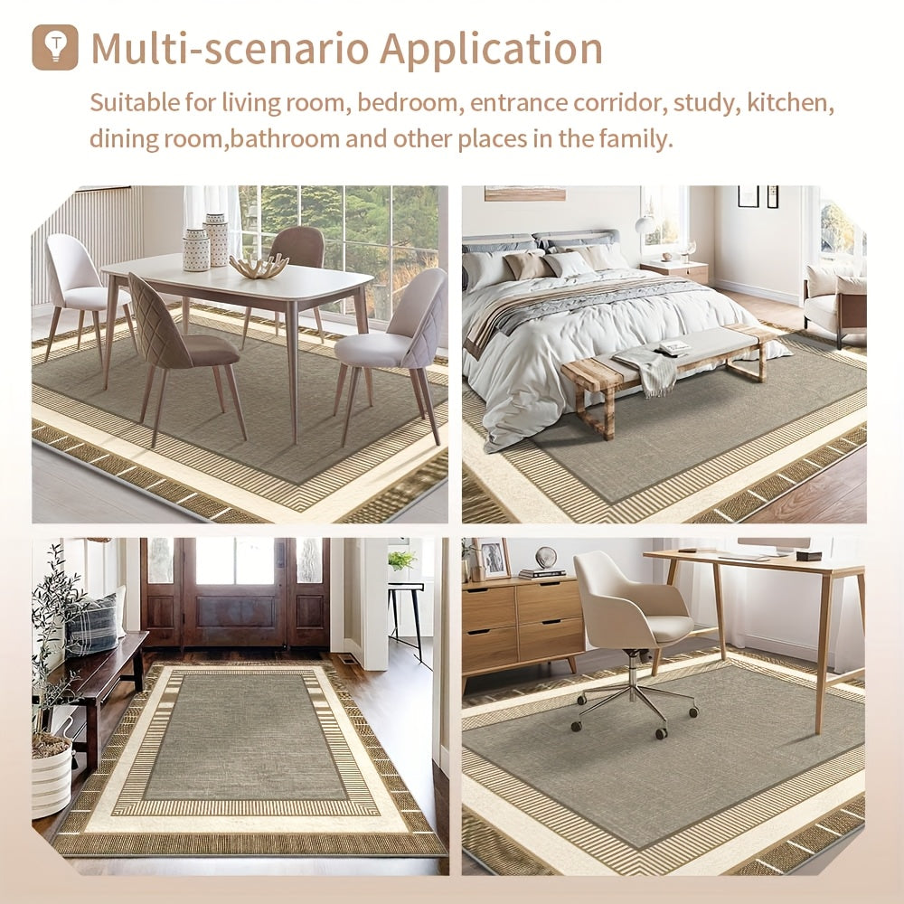 Velvet Living Room Carpet - Floral Washable Modern Carpet Modern Minimalist Floor Soft Fluffy Easy to Care for Choose Exquisite Soft Carpet to Start a Warm